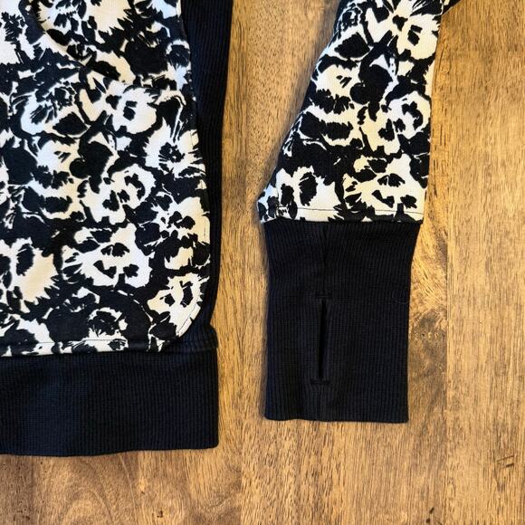 Lululemon Cozy Cuddle Up Jacket Scuba Sweatshirt Floral Cotton Fleur Sombre Sz 6 - Picture 7 of 11